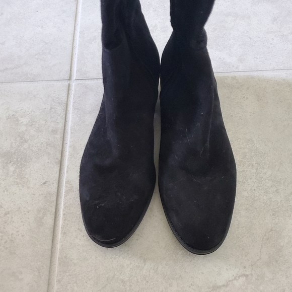 Sam Edelman Pam suede fabric mix media knee high boots - Picture 2 of 13